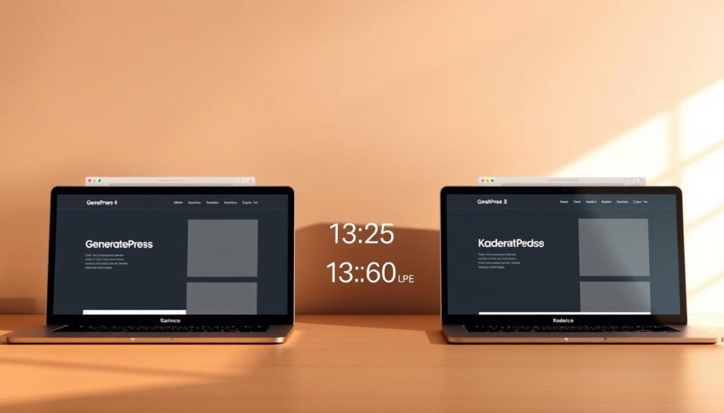 Speed Comparison GeneratePress vs Kadence